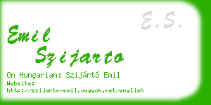 emil szijarto business card